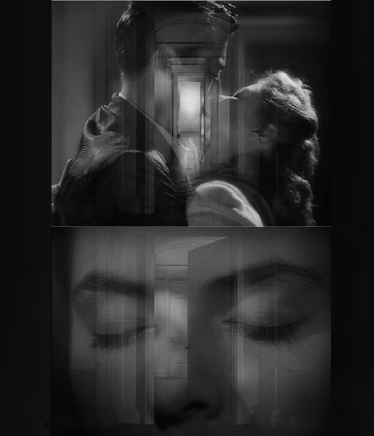 Surrealism in Alfred Hitchcock.  The long dissolves in "Spellbound (1945)" show he'd developed his own dream symbolism - doorways within faces.