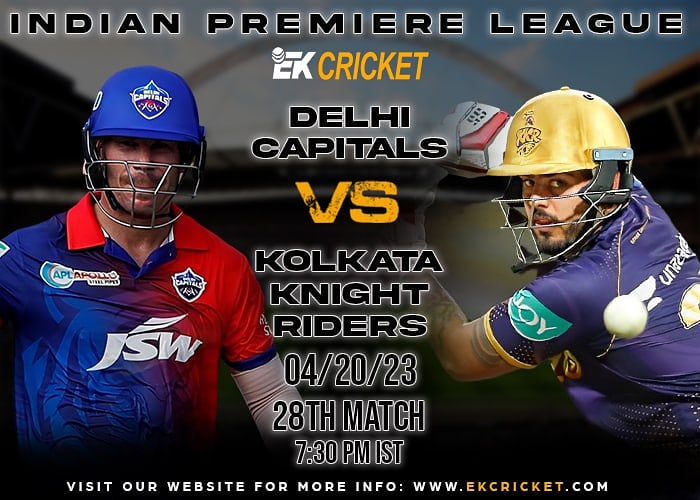 ekcric_sports's tweet photo. 🏏⚽️ INDIAN PREMIER LEAGUE,2023 🎖
DELHI CAPITALS 🆚 KOLKATA KNIGHT RIDERS
2️⃣8️⃣th M A T C H
A victory at the Arun Jaitley Stadium is paramount for both teams, especially the host Delhi Capitals to make the play in this season's tournament.
#EKCricket #DCvKKR #Match28 #IPL2023 https://t.co/ysr2kKfNCn