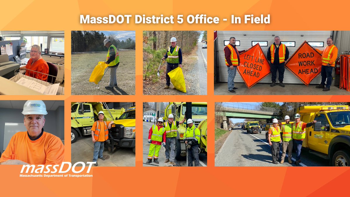MassDOTSafety's tweet image. ⬇️Our District 5 coworkers are amplifying the message of #SafeWorkZonesForAll in the field and in the office! They look fantastic in their #Orange4Safety!🦺 

Kudos to them for shining a spotlight on the importance work zone safety 🧡 #GoOrangeDay #NWZAW