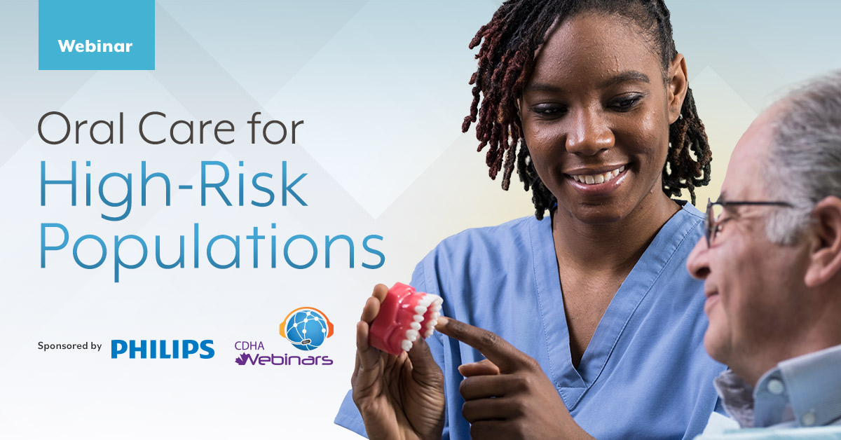theCDHA's tweet photo. It’s Webinar Wednesday! @theCDHA’s newest FREE webinar features clinician &amp; practice owner, Julie DiNardo, RDH. Learn about evidence-based treatment options to prevent oral dysbiosis &amp; maintain oral health for vulnerable high-risk populations. https://t.co/Tovp7nn31y https://t.co/ACvrFfAKey