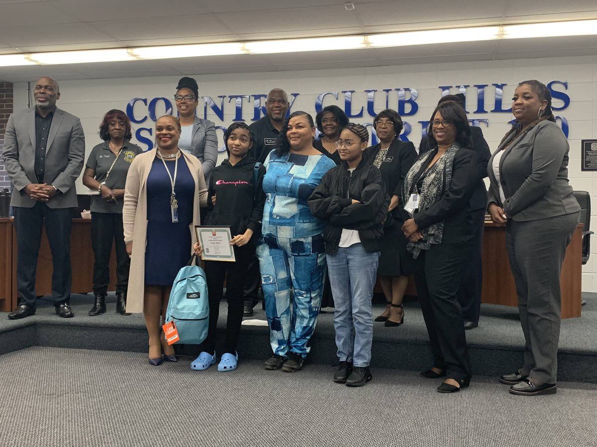 Celebrating the April Country Club Hill School District 160 student's of the month!!!!! #160Strong