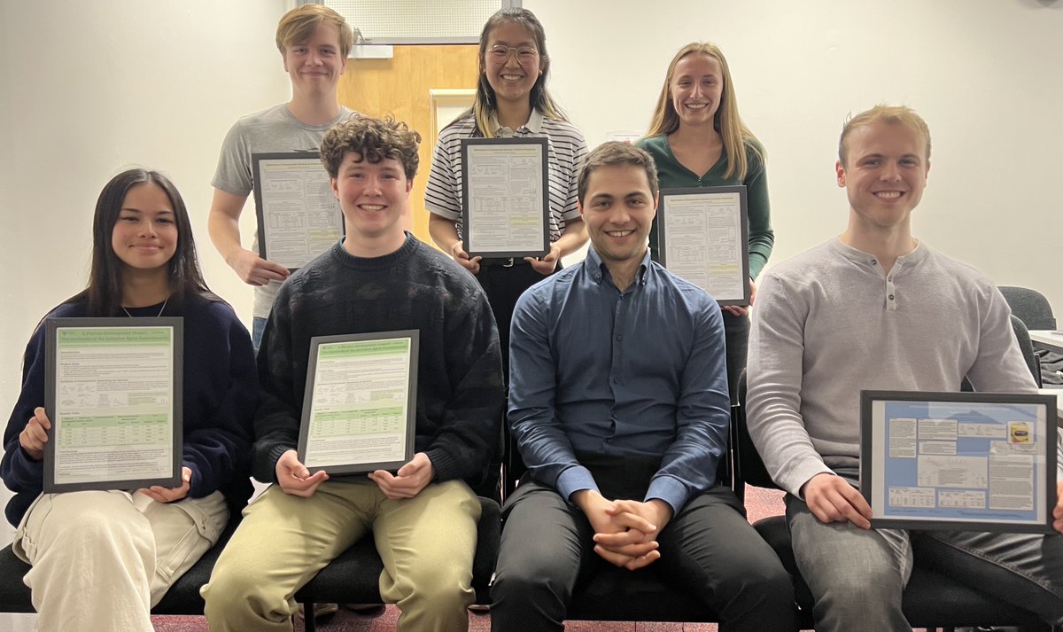 eedcAndy's tweet photo. A big thank you to Dave from @AstraZeneca who visited us today to review the results of an undergraduate miniproject. Some of our yr3 @ChemistryatYork students have been investigating the synthesis of esomeprazole. Framed posters, detailing their work, were provided as a souvenir https://t.co/3PAnOJo863