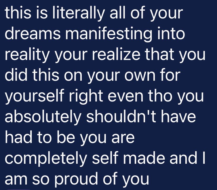 nomoreactive_1's tweet photo. also while i was gone i manifested my biggest thing yet. i got a massive scholarship for a study abroad program :D i finally get to travel europe!! my dream!! here’s a message from my best friend when i told her https://t.co/Uj7CsrkgrZ