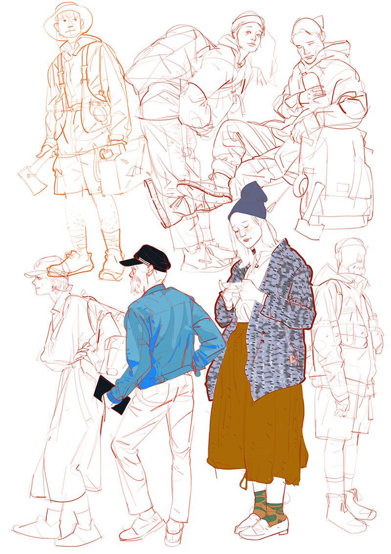 min_yum's tweet photo. fashion studies 🧥 procreate https://t.co/G9VB0FdLLj