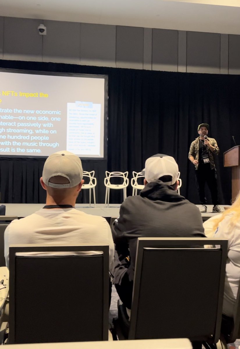<a href="/NFT_NYC/">NFT.NYC</a> Thank you for the connections. Thank you for the memories. Grateful I was given the opportunity to speak about my passion for music combined with my love of NFTs and Web3 🙏🏻 If we met last week drop a comment or a pic!!! ⤵️ #nftnyc #music