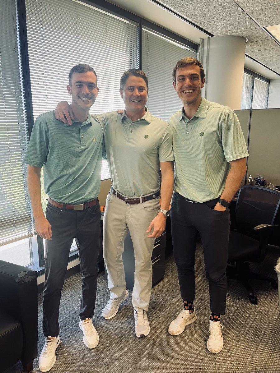 On Wednesdays we wear green!

Thomas Dance, Rob MacLane, and Stephen Dance are ready for spring in their matching green shirts!

#OfficeLife