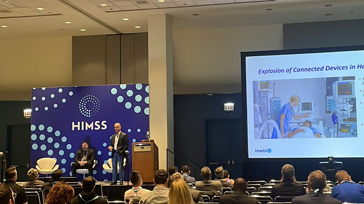 DanelleAu's tweet photo. Happening now @ordrofthings and @MayoClinic session with Jim Hyman and Keith Whitby at @HIMSS. One of only 18 sessions endorsed by CXO Experience and part of Digital Transformation series. https://t.co/4HZmPCK1N6