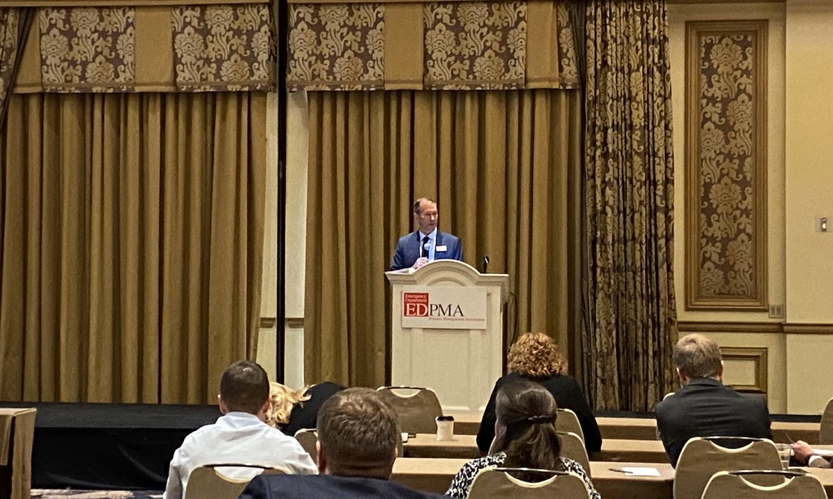 DrABrault's tweet photo. Day 2 @EDPMA #SolutionsSummit23. Great presentations on the future of Emergency Medicine and incredible content from Brenna Jenny on our industry's response to the one-sided rollout of the No Surprises Act. https://t.co/6Cava8jYHr