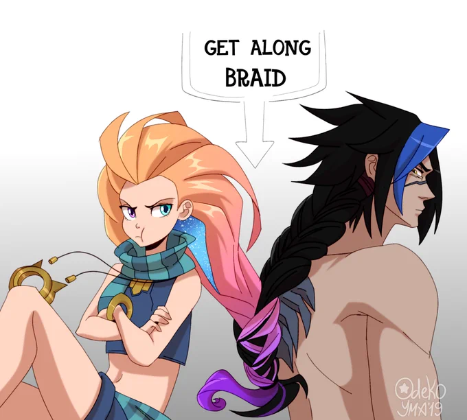 Me suddenly deciding in 2018 that my two highest point mains should interact with one another, with me making hundred of comics with them. Lol.   