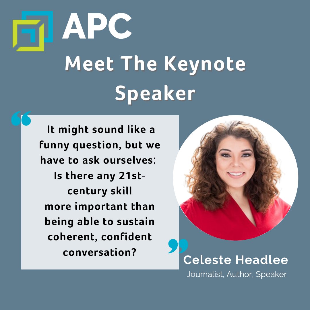 APCevent's tweet photo. Don't just talk, listen. In conversations that matter, understanding is key. By doing so, we can foster connections and meaningful interactions with others. Celeste Headlee teaches us the art of conversation in her Keynote session.
https://t.co/kDUDQJLYHB
#apc2023 #apcevent https://t.co/ujufNBbYjh