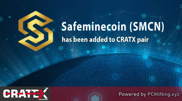🔔Safeminecoin (SMCN) has been added to cratex.io
📈cratex.io/darkhak.php?pa…

🔔Free listing on Cratex.io Exchange within CRATX pair.  
discord.gg/NPvBH3V cratex.io/support.php 

#btc #ltc #doge #cratx #btcz #blockchain #cryptocurrency #crypto