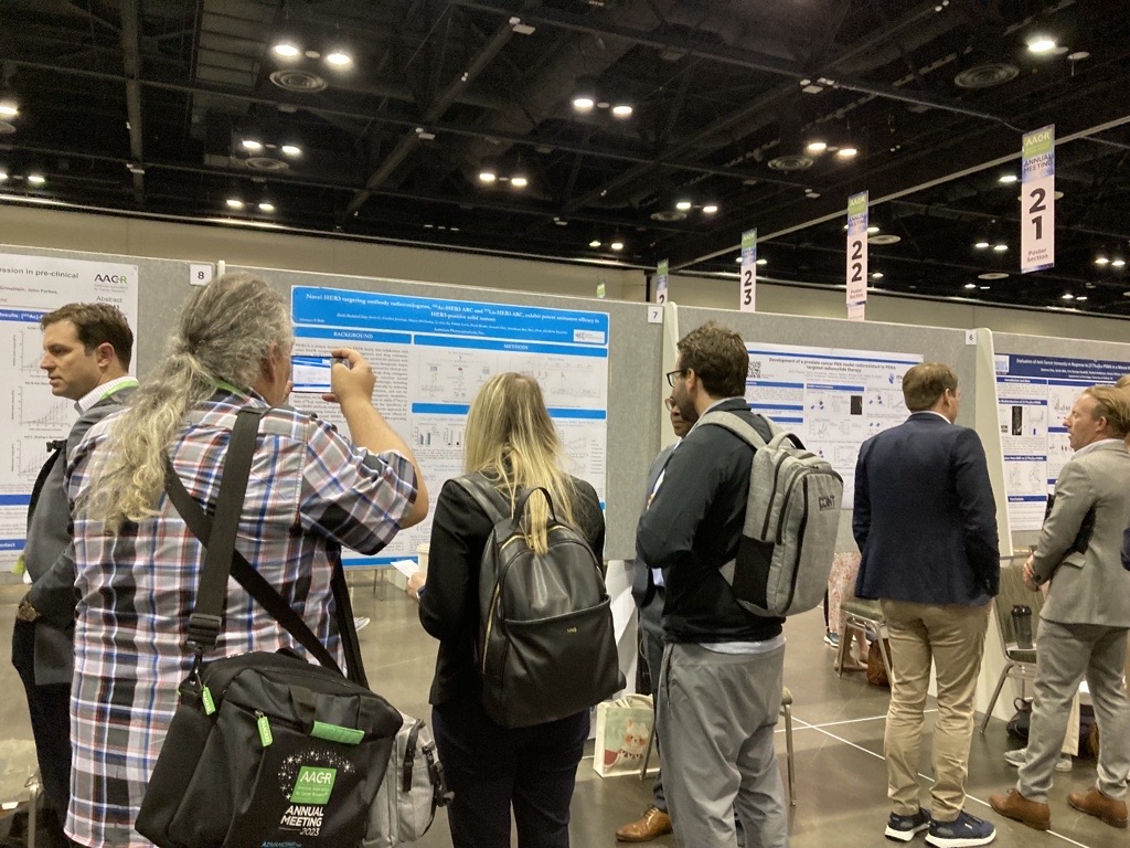 ActiniumPharma's tweet photo. We had a great time at #AACR23 this past week. It was a pleasure to have attendees meet our team and engage in open discussions to gain further insight into our posters highlighting Actinium’s work towards targeted radiotherapy R&amp;D. More here: https://t.co/kdvkIt9yh7 $ATNM https://t.co/orduDU9yXl