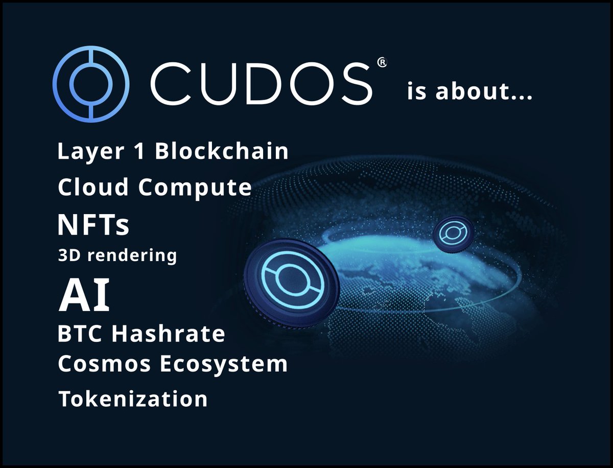 joselitommutuc's tweet photo. What is CUDOS about?

#Layer1 #Blockchain #CloudComputing #NFTs #3Drendering #AI #BTCHashrate #CosmosEco #Tokenization #web3 $CUDOS $ATOM

Know more @ https://t.co/L9dyzGTp1u 

@CUDOS_ @CudoCompute @CudosFoundation @CudosMarkets https://t.co/xgq8ZmkCkZ