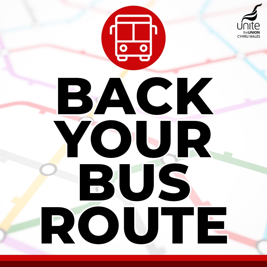 🚍 BACK YOUR BUS ROUTE 🚍

Bus routes across Wales are at risk. 

We need your support in calling on the Welsh Government to protect our local bus routes.

Sign our petition - megaphone.org.uk/petitions/back…

More info about the campaign - unitetheunion.org/what-we-do/uni…

#BackYourBusRoute