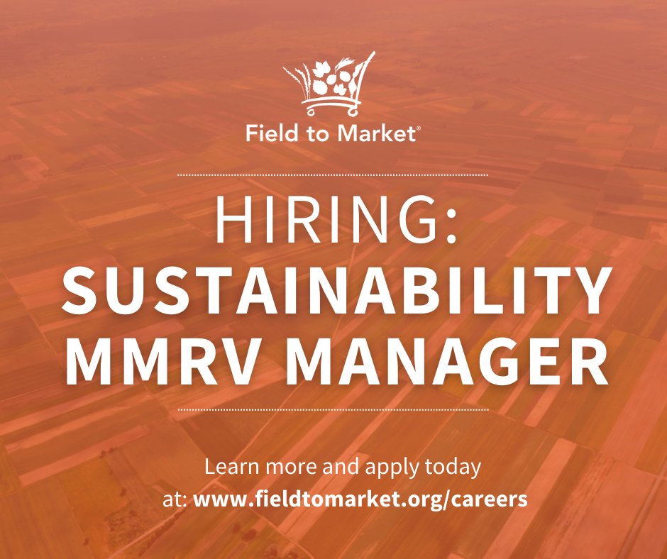 FieldtoMarket's tweet photo. We are #hiring a Measuring, Monitoring, Reporting, and Verification (MMRV or MRV) Manager!

This individual will play a key role in the organization’s participation in agricultural and sustainability-related grants.

Visit our website to learn more - https://t.co/QQrIXrR23O https://t.co/tdIbjE1iA7