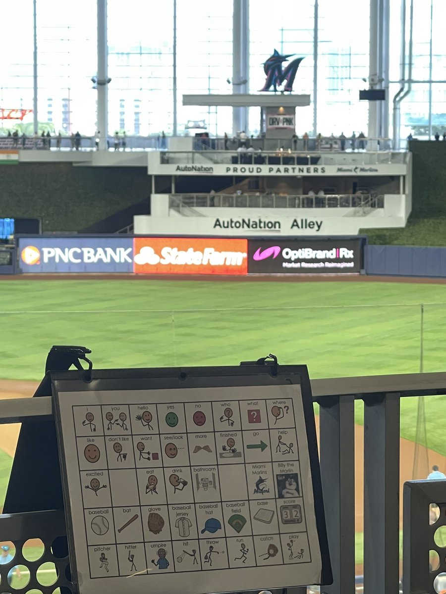 _MsValliere's tweet photo. HPE 5th grade field trip to the @Marlins game. Communication boards ready!  Come chat with us @BillyTheMarlin 
#hpesetssail2223 @MariMenendez_ @rmetchr https://t.co/40jPRH8HXm