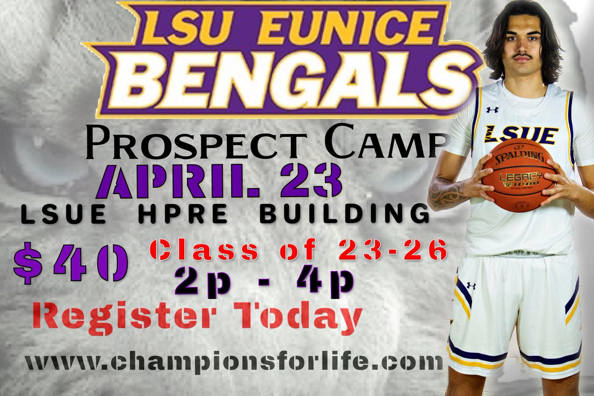 Kiani “Action” Saxon came to us from New Zealand and made an impact right away.
✅ 38-11 in two seasons
✅Led team in rebounding
✅ Had 18 Rebounds vs SUSLA
✅ Will graduate this spring

Who’s Next?

Prospects Camp
April 23rd  2pm - 4pm

Register Today at:
championsforlife.com