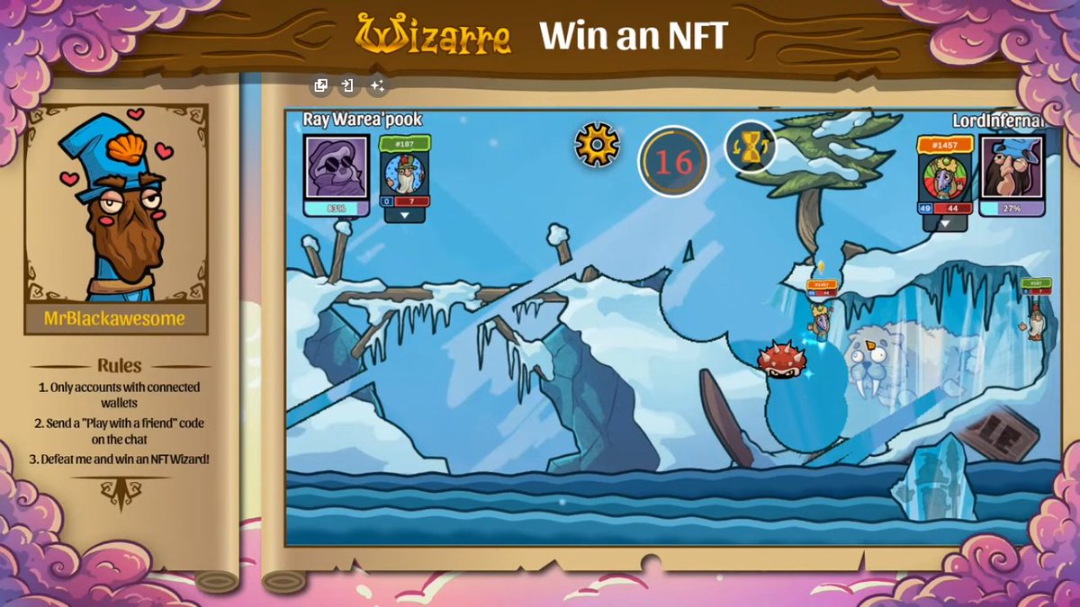 GabrielDoile's tweet photo. @WizarreGame That moment when he realizes I'm good at dodging traps.
First time I win an NFT, beating him.
@WizarreGame
#WizarreScreenshot https://t.co/gnP8ymGUNb