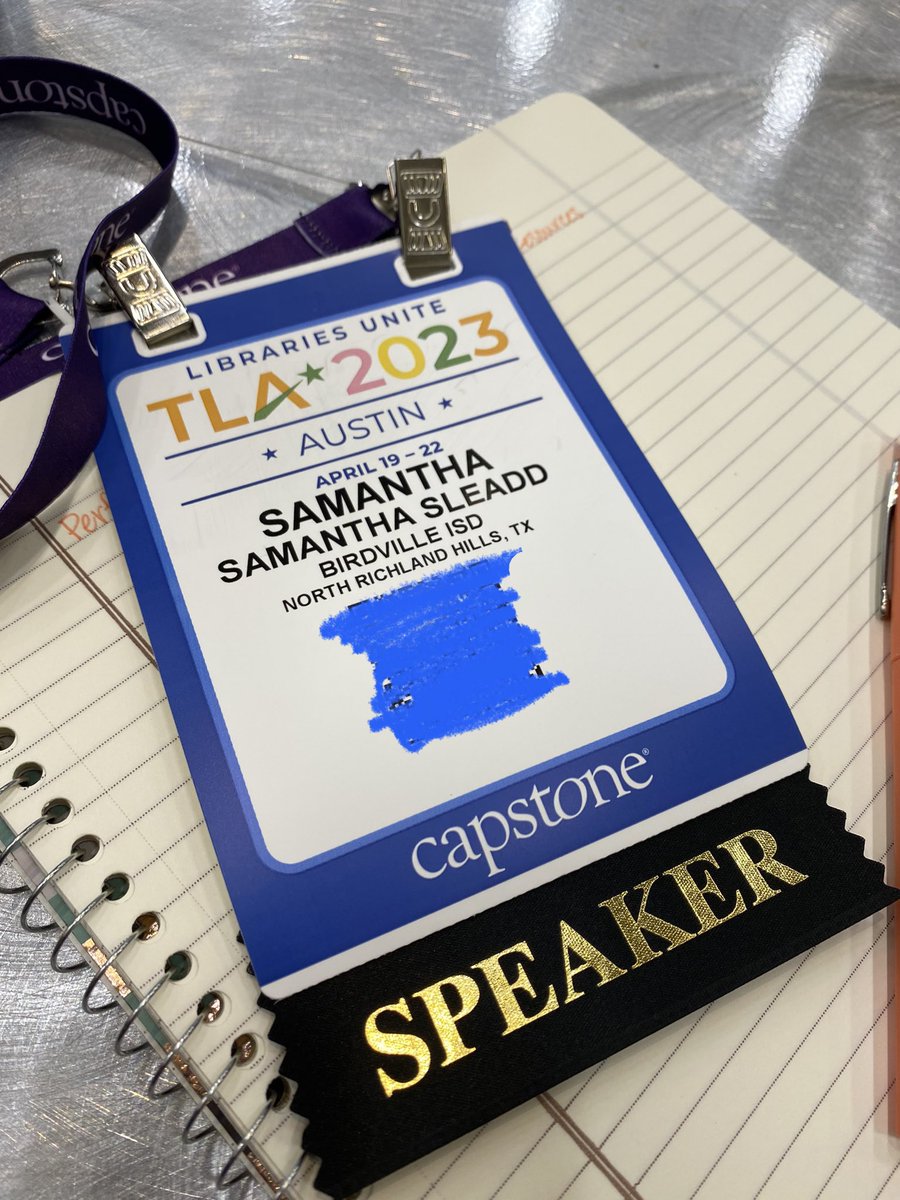 Getting ready to present! #txla23 <a href="/SMSRaiderNation/">Smithfield Middle</a>