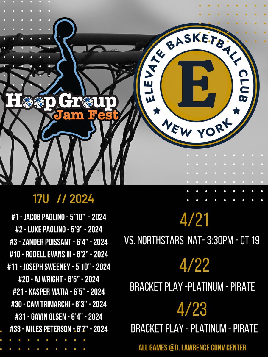 ELEVATENYBC's tweet photo. Elevate NYBC 2024 prepped and ready for the 🎥 @TheHoopGroup Pittsburgh Jam Fest. Coaches, get courtside and bring your 🍿! https://t.co/tvbPIFzqiS