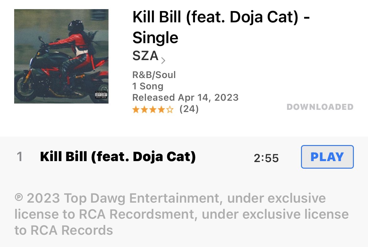 DojaHitSoSticky's tweet photo. where have you bought #KillBillRemix?? show ur screenshots in the replies ❤️🔥 https://t.co/tGA7FB94Zv