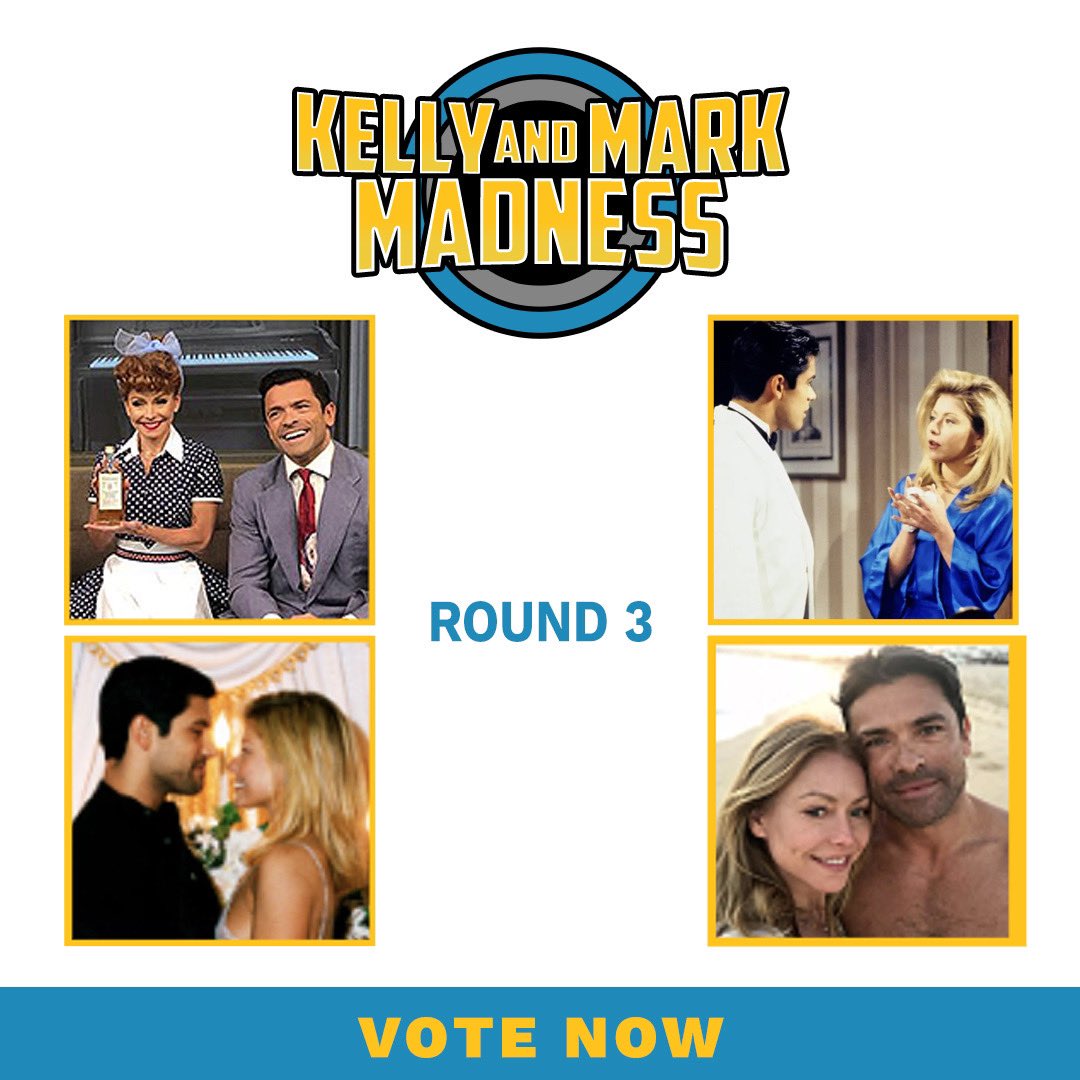 kellymarklive's tweet photo. Round 2 - Vote for your favorite Kelly and Mark moment to ENTER for a chance to win a trip to be in the LIVE audience of Kelly and Mark in New York! Come back each day for another chance to win. https://t.co/Ko0a4xf0Tg https://t.co/9jEqd5Yjn8