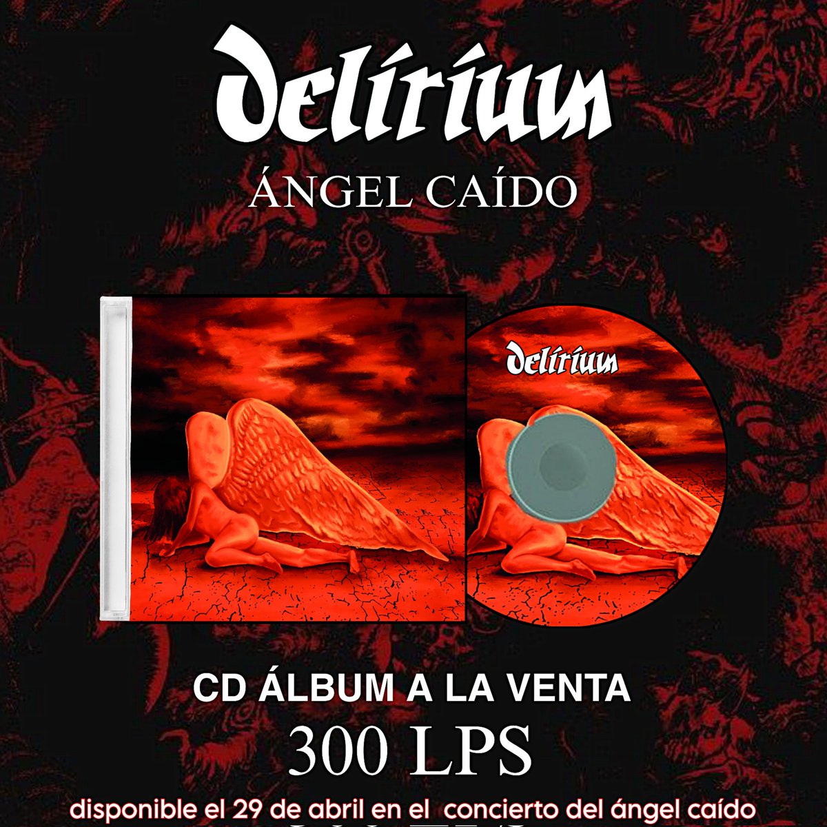Primer Álbum en CD
Disponible Sábado 29 de abril 

Estamos muy contentos de anunciar que estamos lanzando nuevamente el primer álbum de la banda en versión CD.

Estará disponible por ahora únicamente en edición limitada en el concierto de aniversario en Radio House Casa Campo.