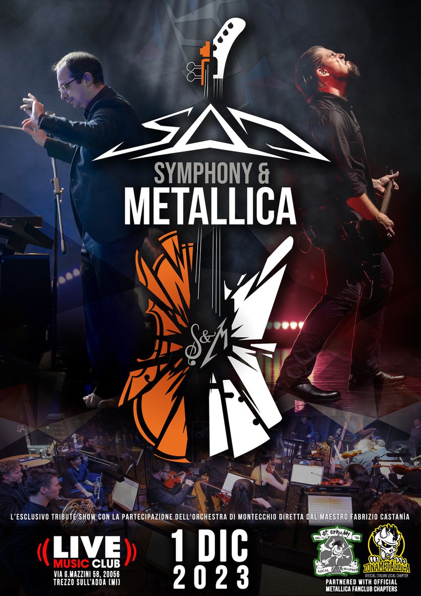 metallus_it's tweet photo. SaD: “Symphony &amp; Metallica” il tribute show con Orchestra a dicembre al Live Club! https://t.co/k8KAg1kKsZ #SaDSymphonyAndMetallica @LiveMusicClub @SADMETALLICA https://t.co/FEaIWoP9yX