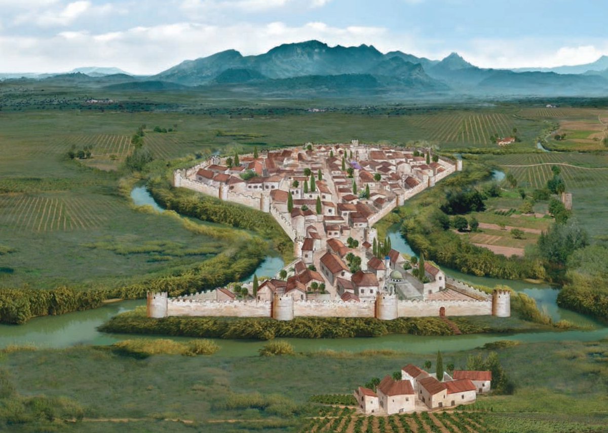 vicentbaydal's tweet photo. ¿Com seria l'Alzira ('Algezira' = illa) d'època islàmica, a la vora del Xúquer? Diuen que així! https://t.co/DueKKs7Xip