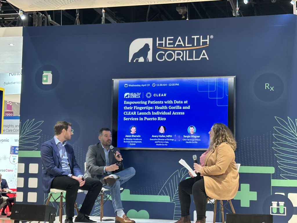 Great #HIMSS23 panel ft. <a href="/healthgorilla/">Health Gorilla</a> and <a href="/Clear/">CLEAR</a> #interoperability