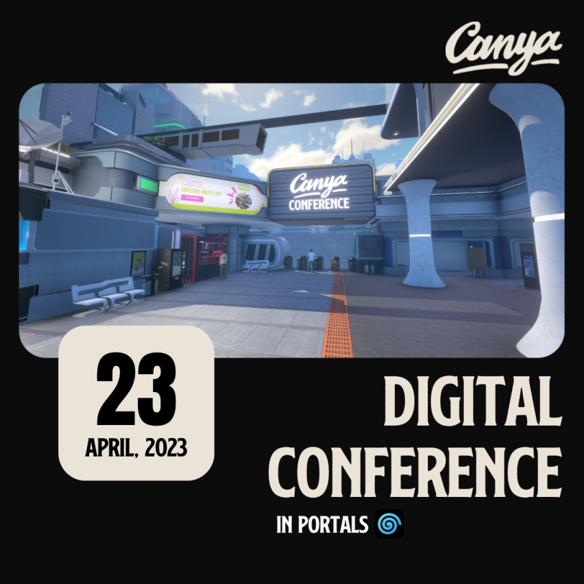 Canya_Drinks's tweet photo. 🌐✨Introducing the virtual CanyaConference! Immerse yourself in the world of Web3 on 📅 April 23rd. Experience the benefits of digital conferences: accessibility, sustainability, and global connections. Get ready for innovative ideas and boundless opportunities! ⤵️🧵 https://t.co/crG5rNNEHV
