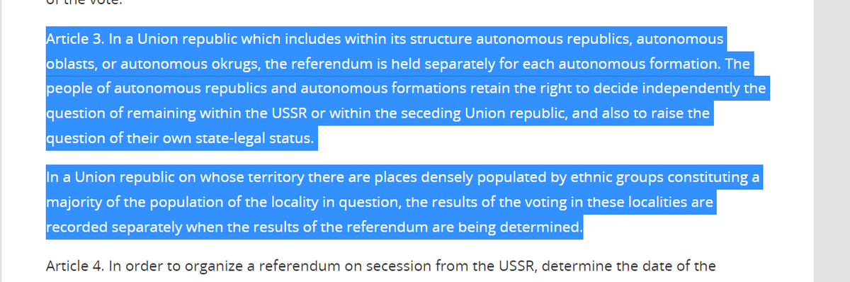@imBaylarov @RzayevQurban @adnanhuseyn ok several things wrong here. 1. Chat GPT isnt perfect. 2. they are talking about the REPUBLIC (Aze) 3. It also says 'the decision to secede would have to be made by the people of NK.. (which they did)

If you look at article 3 of the link you sent, it says...