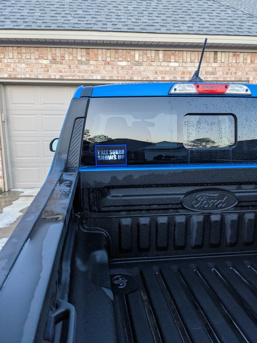 AdamsForArk's tweet photo. Washed my truck and put my new sticker on it. The sticker is cool, but the best part is what I the money goes towards. #Yallsquad @ryanhallyall https://t.co/TQ9A1UYJjt