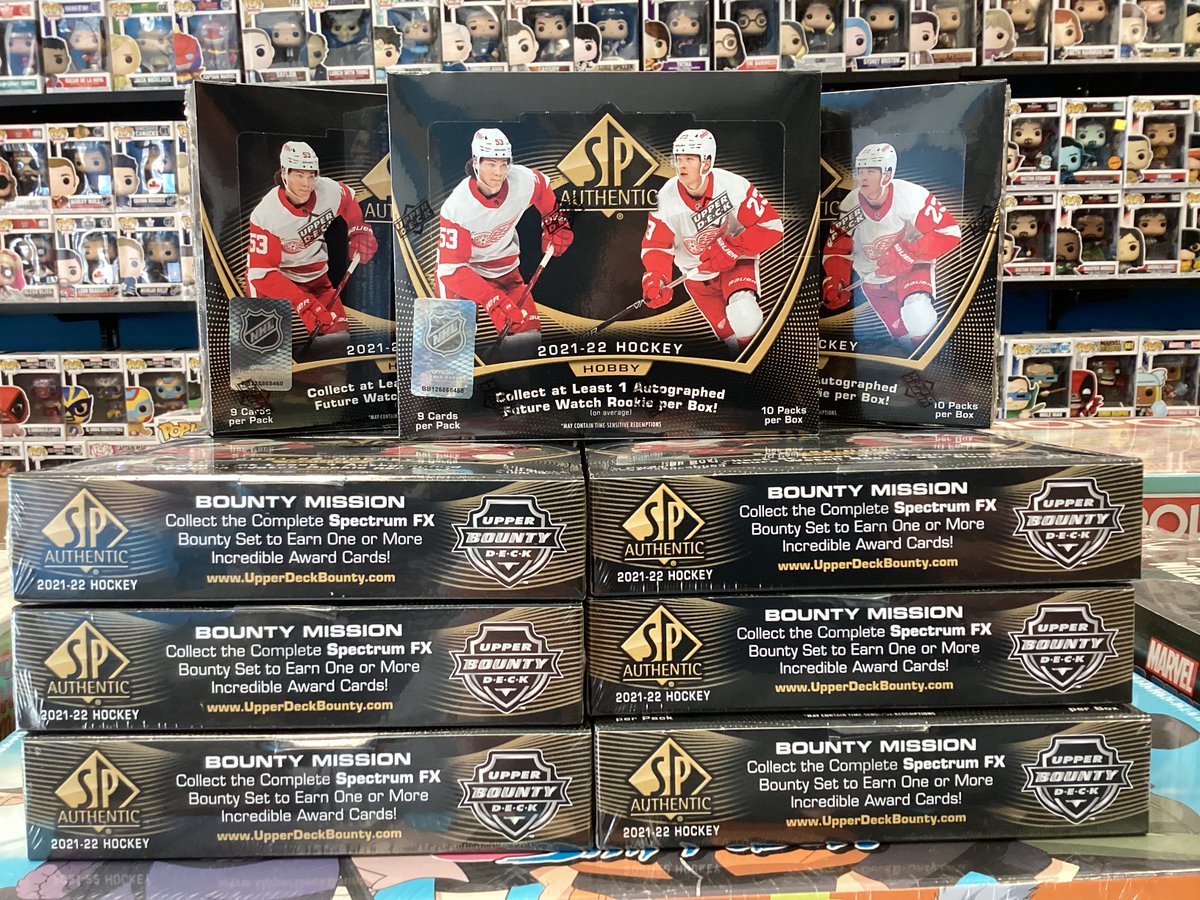 SportsCardsHOF's tweet photo. In stores today, 2021-22 SP Authentic Hockey Hobby ! #upperdeck #nhl #ud #collectthebest #hockeycards #thehobby https://t.co/tpc2kjWqIb