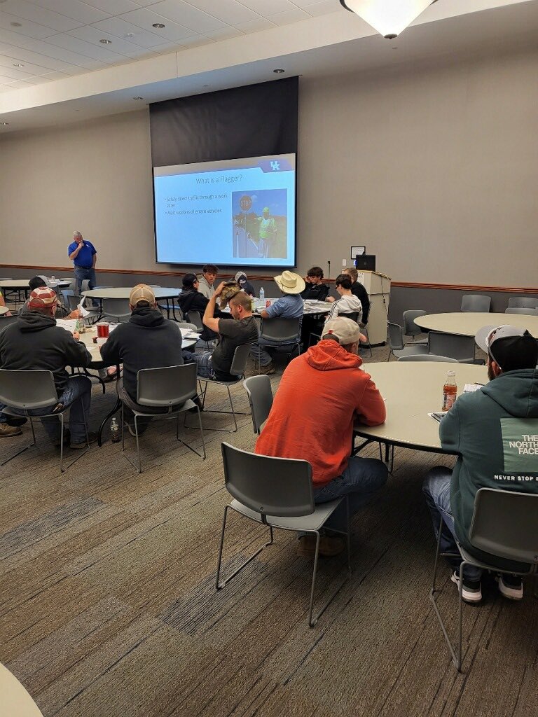 HoganGolfAcad's tweet photo. Heavy equipment students getting certified for Flagger and Traffic Flow! Love seeing students getting certifications! @Boone_County @SuptTurner @RieglerBlacktop @pm_mullins https://t.co/a661bJcWy9