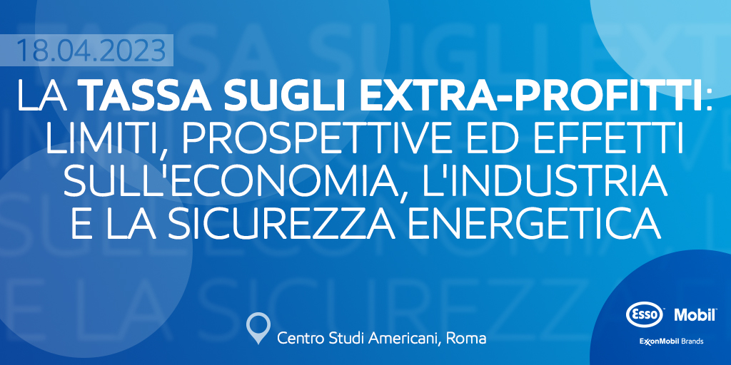 EssoItaliana's tweet photo. 📆 Il Presidente Gianni Murano è intervenuto al @centrostudiusa alla tavola rotonda per discutere con esperti e istituzioni lo studio realizzato con @Ambrosetti_ “L’imposta sugli extra-profitti: limiti, prospettive ed effetti sull’economia, l’industria e la sicurezza energetica” https://t.co/aYkZlwFdBl