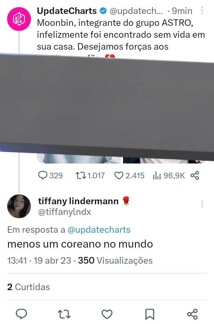 Gente, independente do fandom de KPOP que vocês sejam eu peço por favor que denunciem essa conta. Esse tipo de comentário é monstruoso e alguém ainda tem coragem de postar isso e achar graça, sendo que isso é claramente uma tragédia e muitos estão sofrendo com tudo isso!!!!