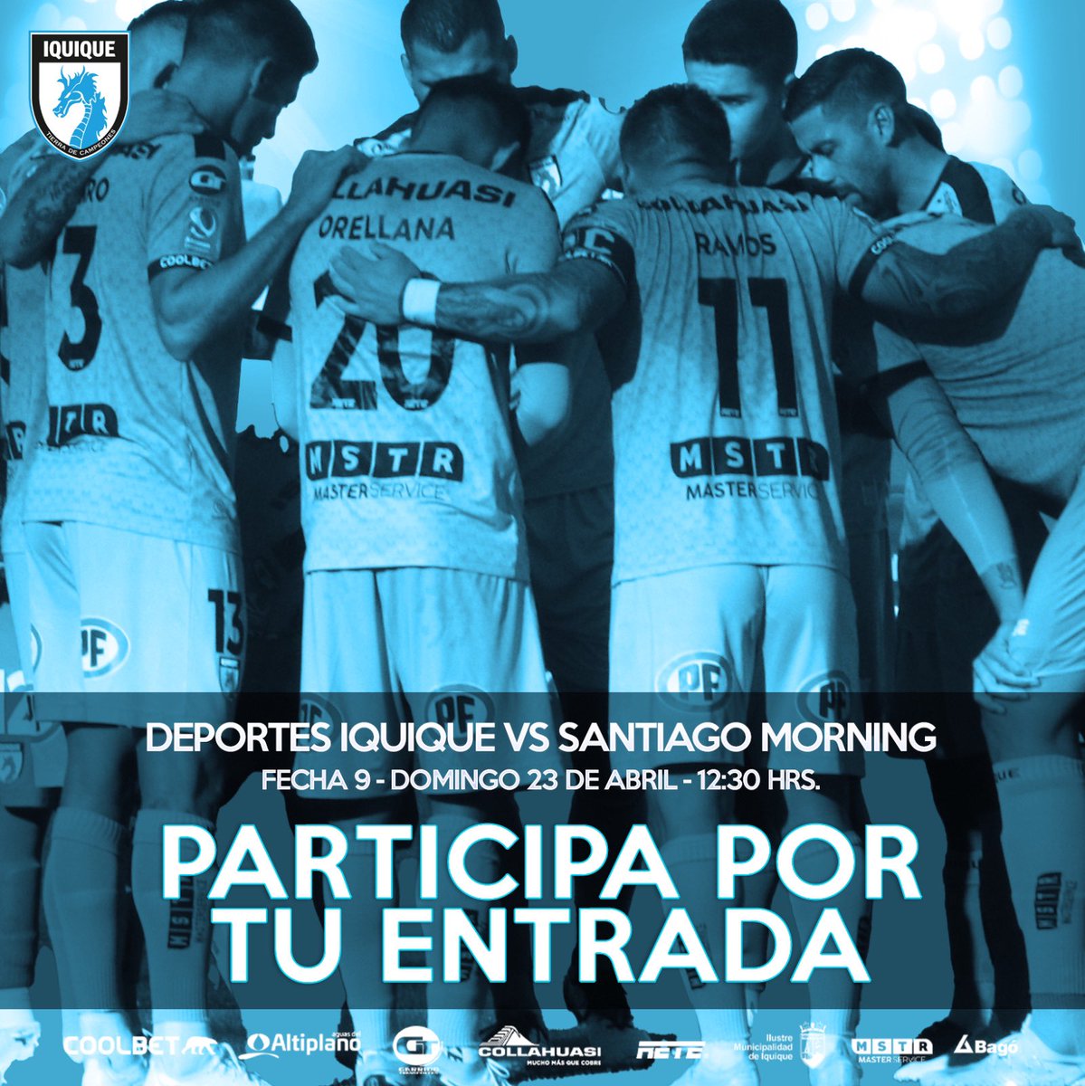 ClubDIquique's tweet image. 🐲🇧🇼 ¡PARTICIPA POR TU ENTRADA!

Comenta y comparte esta publicación y estarás participando por entradas a tribuna Andes para el domingo. El viernes a mediodía anunciaremos a los ganadores 🙌🏻

#VamosDragones🐲⚽️