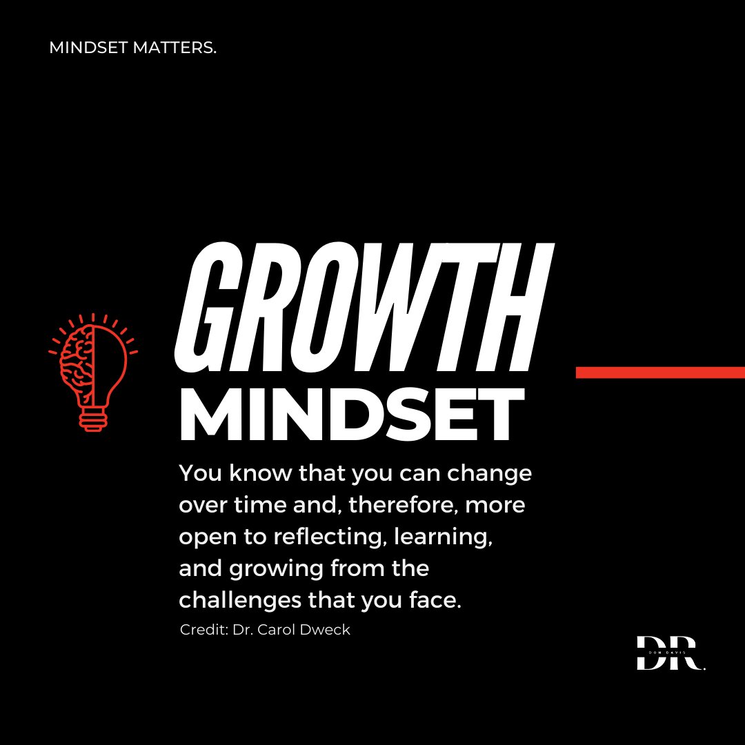 realdondavis's tweet photo. Navigating transitions can be difficult and challenging, but adopting and activating a growth mindset positions you for success.

Your mindset matters.

Choose a #growthmindset.

#mindsetmatters
#growthmindset
#bepositive
#attitude
#transitio https://t.co/DwDtC41pC9