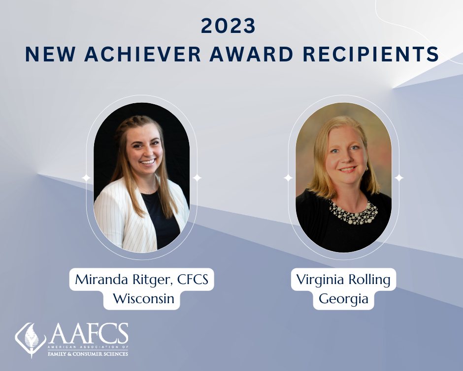 CfcsSusan's tweet photo. Congratulations to @UWSP_Alumni Miranda Ritger, CFCS and Sue Strutz, CFCS! Both #FCSed professionals have been recognized by @aafcs and will receive awards at the annual conference in Baltimore this June๐ Well deserved! #SayYestoFCS #FCSsuccess @AAFCS_WI https://t.co/gnH85RWaeb