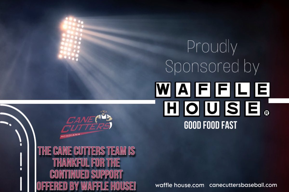 A thank you to our friends at <a href="/WaffleHouse/">Waffle House</a>  for their support and encouragement this season! We love those Cutter! 

Check out all of our linked socials to stay up to date on all things new! 🤠 GEAUX CANE CUTTERS! 

<a href="/KLFY/">KLFY NEWS 10</a> <a href="/KATCTV3/">KATC TV3</a>
