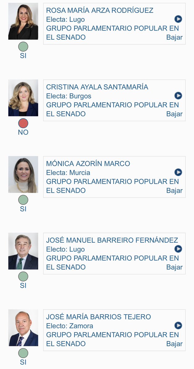 ArnaizMar's tweet photo. La moción defendida hoy en el @Senadoesp por @cris_ayala_ del #PP sobre las infraestructuras de #Burgos era tan burda y falsa que hasta ella misma ha votado en contra con un NO rotundo 
Aquí la prueba 👇 https://t.co/xZDm6VI6Am