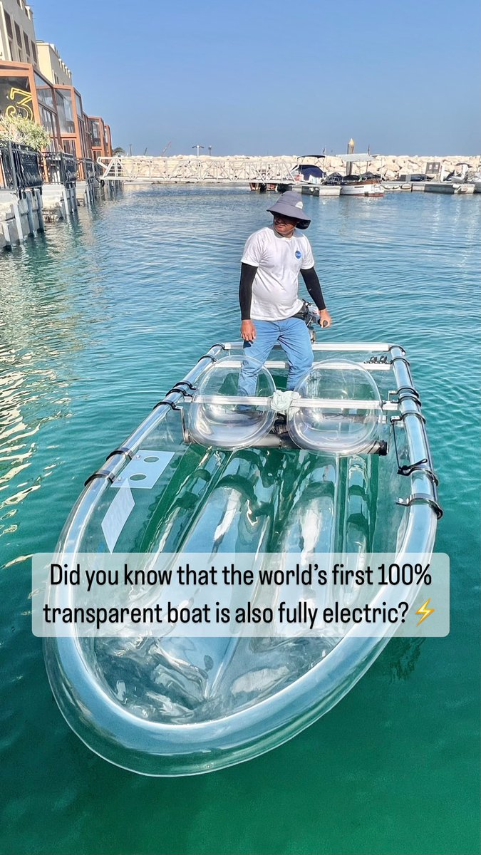 cc_watersports's tweet photo. Dubai’s first EVER crystal clear boat tours!!⚡️ https://t.co/y5pMx1SvgO