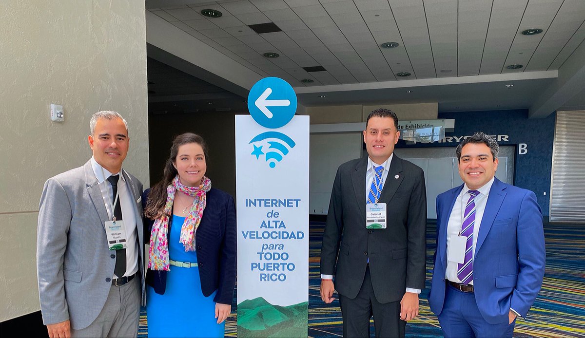 NTIAgov's tweet photo. Last week, NTIA staff traveled to San Juan to join the @PRSmartIsland Summit and meet with stakeholders across Puerto Rico such as; @AlcaldesPR @gabrielhr51 @GovPierluisi @prdirogp &amp; @evolckers.

We are proud to be working towards #InternetForAll in Puerto Rico! https://t.co/4KFksTdm9p
