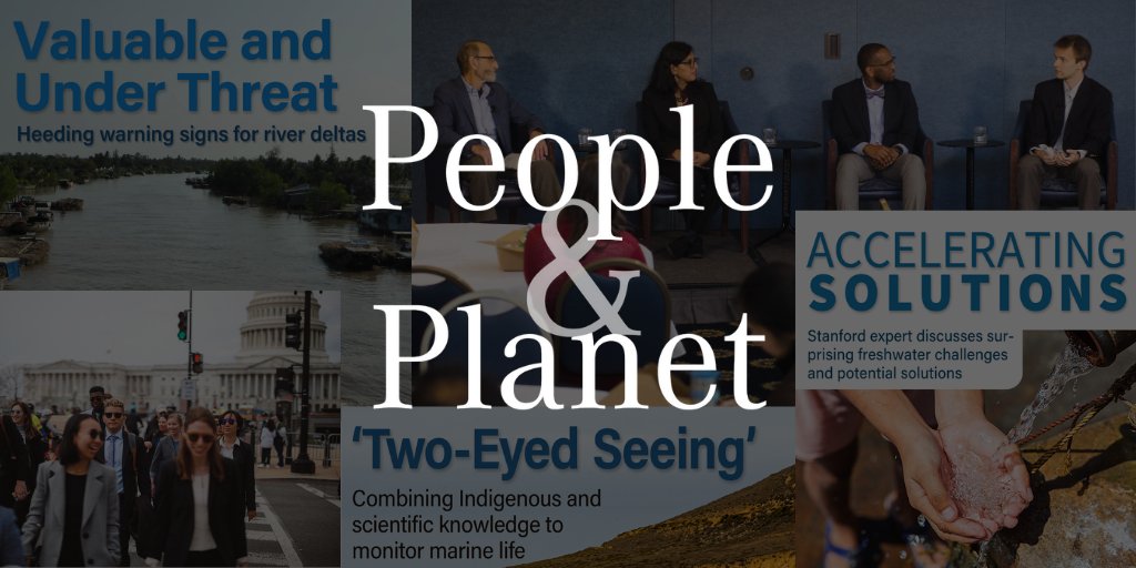 The newest #environment news from <a href="/Stanford/">Stanford University</a>: 

🚰 Improving US #water infrastructure
🌱 Combining Indigenous + scientific knowledge to better understand #biodiversity
🔥 CA #wildfire risk &amp; inequality

+ more in People&amp;Planet ➡️ bit.ly/3LcLpiK