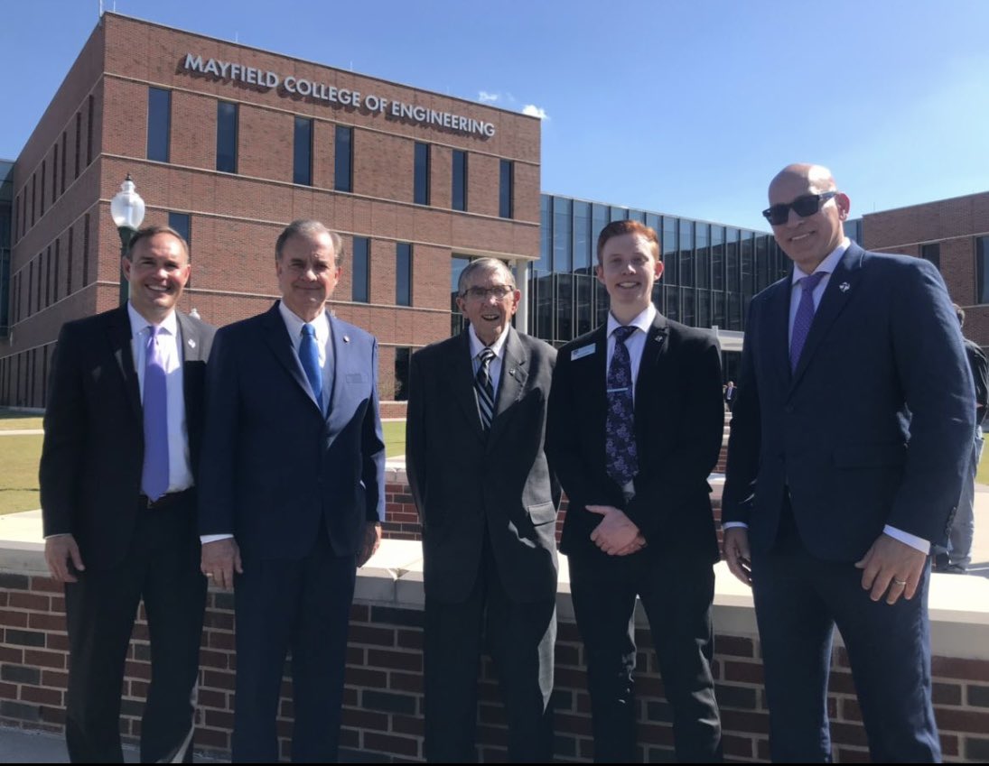 The official naming ceremony for the Mayfield College of Engineering was held this past Thursday on 4/13. This commends Dr. Mayfield and will strengthen the program for students. Student Body Vice President Jayce Thedford is a student in this program and assisted with the event.