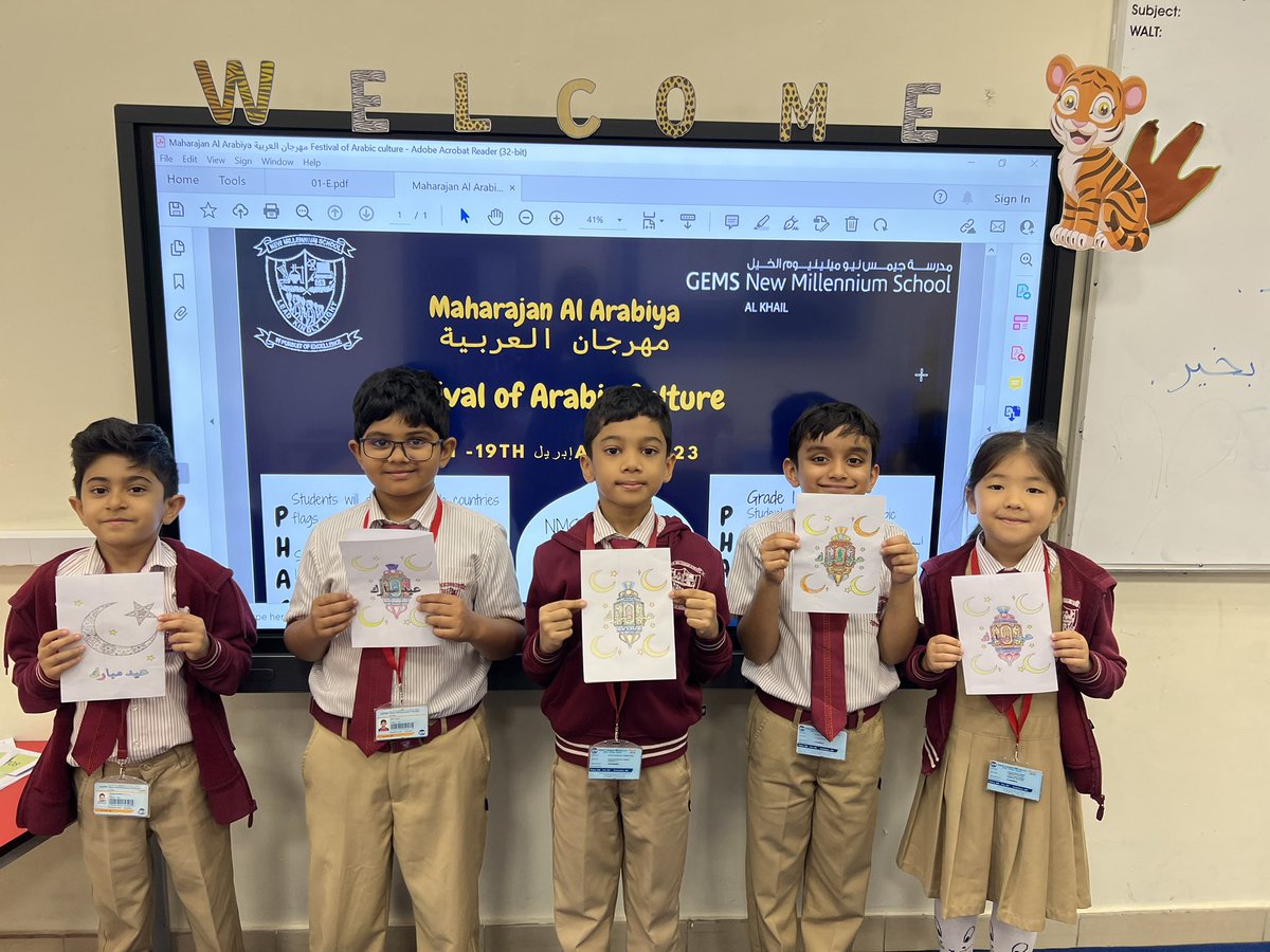 أبدع طلاب الصف الثاني أثناء تصميم بطاقات التهنئة بمناسبة عيد الفطر المبارك ضمن فعاليات مهرجان العربية 
<a href="/Fatima_Martin/">Fatima Martin</a> <a href="/NMSArabic/">Arabic_NMS</a> <a href="/Susanna_Porob/">Susanna Porob</a>  <a href="/gemsnms_alkhail/">GEMS NMS Alkhail</a> #maharajan_alarabiya