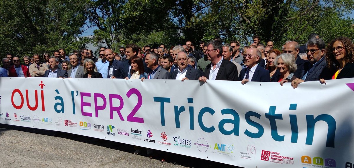 Quel plaisir de participer ce mercredi 19 avril au mouvement de soutien à L'EPR2 en Tricastin organisé à Bollène, à l'initiative d'un collectif de représentants d'entreprises du Gard Rhodanien !