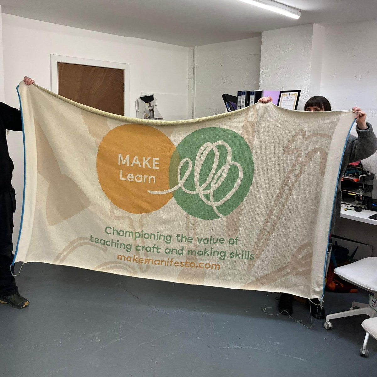 MAKEManifesto's tweet photo. TA-DA! π Tomorrow this wonderful banner will join us at @ScotParl. #CraftEducation unlocks learning and attainment across the curriculum. Championing the value of teaching these skills, #MAKELearn advocates for better coordination, resources and strategy. #CraftUnlocksLearning https://t.co/RDsCkqJG8h