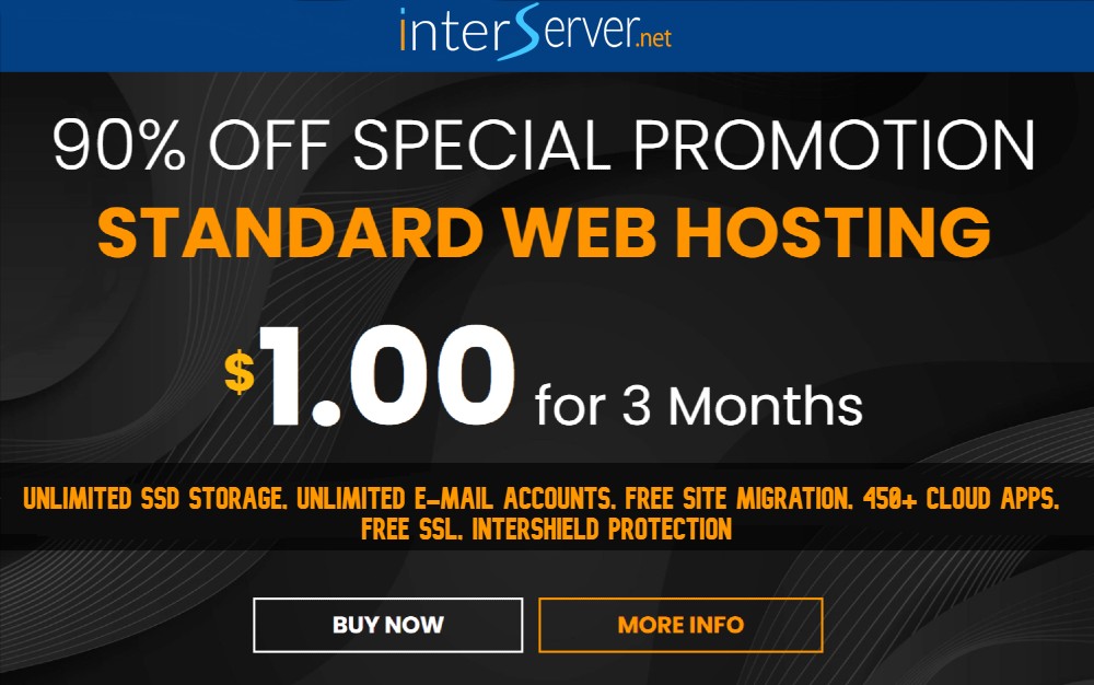 updatedreviews's tweet image. Most popular #Unlimited #hostingpackage at #Interserver&apos; is now Just $1 for 3 months: bit.ly/3ZNBdlq  You get Unlimited #SSD  Space, Unlimited Data Transfer, Weekly Backups, Unlimited FTP Accounts &amp;amp; more. Use the link: bit.ly/3KUMfiO 
#wordpress #websecurity